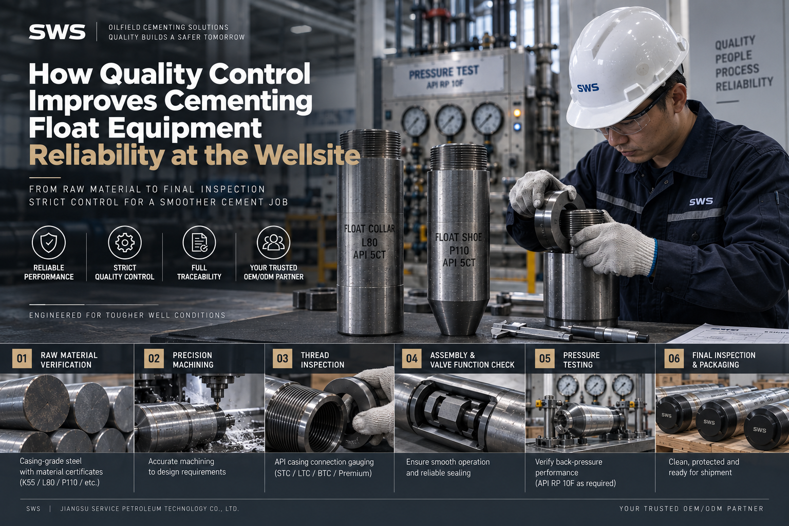 Últimos blogs da empresa sobre Como o Controle de Qualidade Melhora a Confiabilidade do Equipamento de Flutuação de Cimentação no Poço