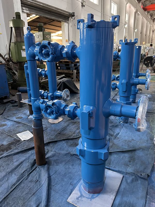 9-5/8' API Casing LTC BTC Buckle ligado 35Mpa Pressão de trabalho 54Mpa Pressão de ensaio Double Plug Cementing Head