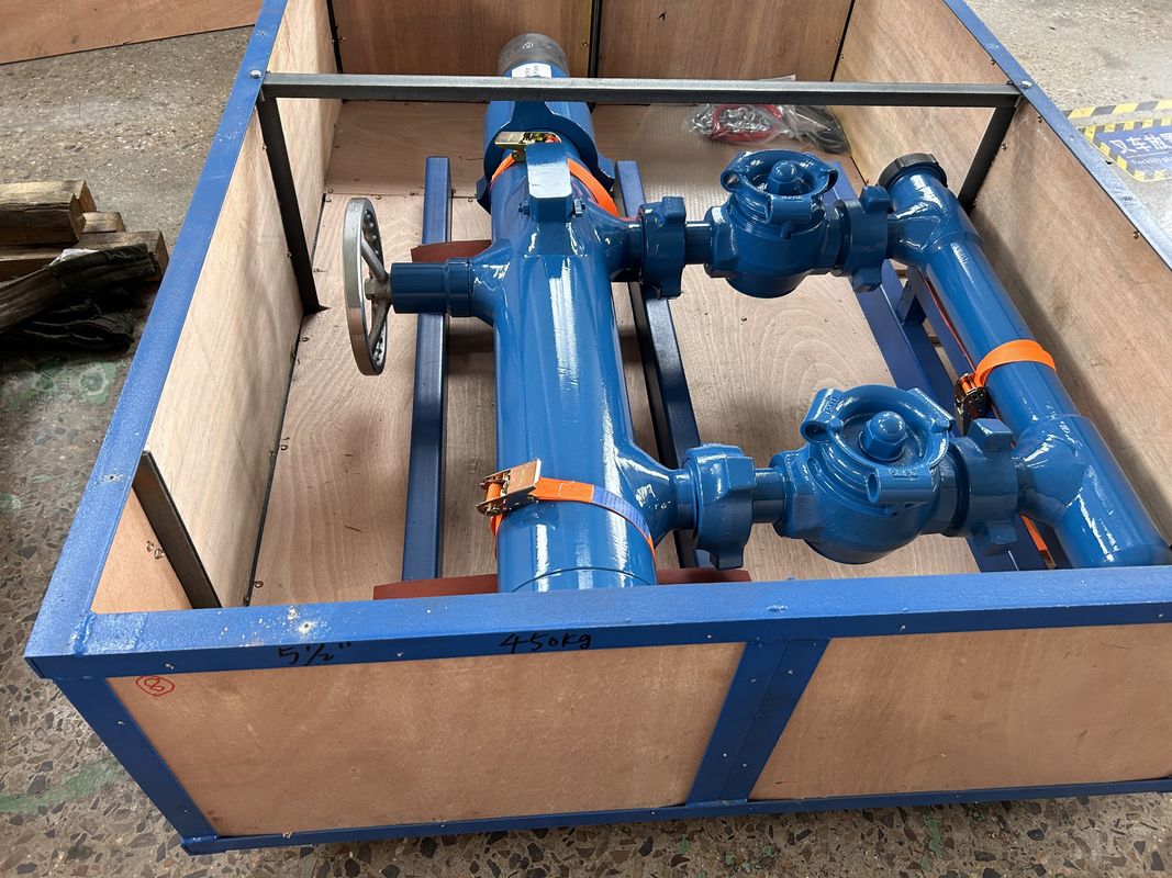 9-5/8' API Casing LTC BTC Buckle ligado 35Mpa Pressão de trabalho 54Mpa Pressão de ensaio Double Plug Cementing Head