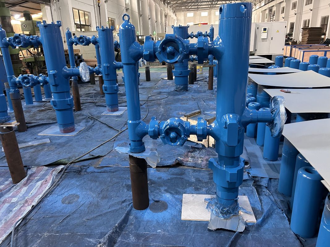 5-1/2' API Casing LTC Buckle ligado 35Mpa Pressão de trabalho Duplo Plug Cementador cabeça com embalagem de madeira 450KG