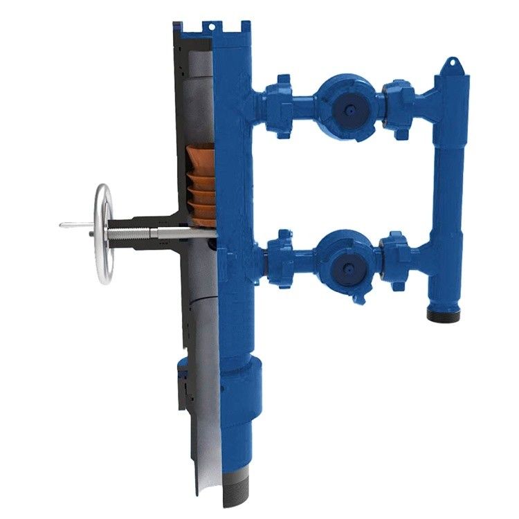 13-3/8' API Casing BTC Buckle ligado 35Mpa Pressão de trabalho Duplo Plug Cementador cabeça com embalagem de madeira