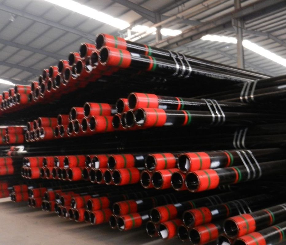 API 5CT Standard 6-5/8 STC J55 K55 Tubos e carcaças de aço carbono completos com anéis de segurança e com mamilos
